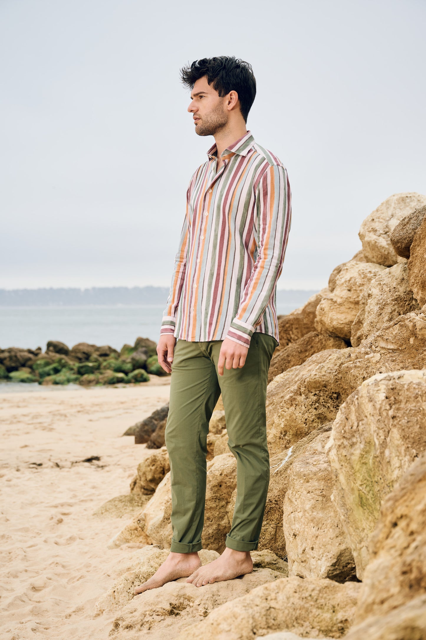 CHEMISE EN LIN À RAYURES