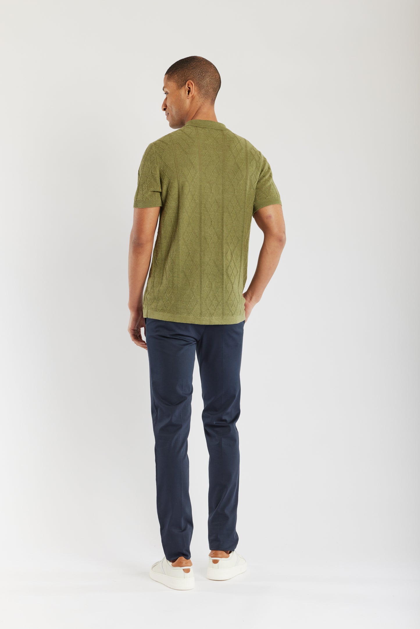 SUPER SLIM FIT LYOCELL MARINE
