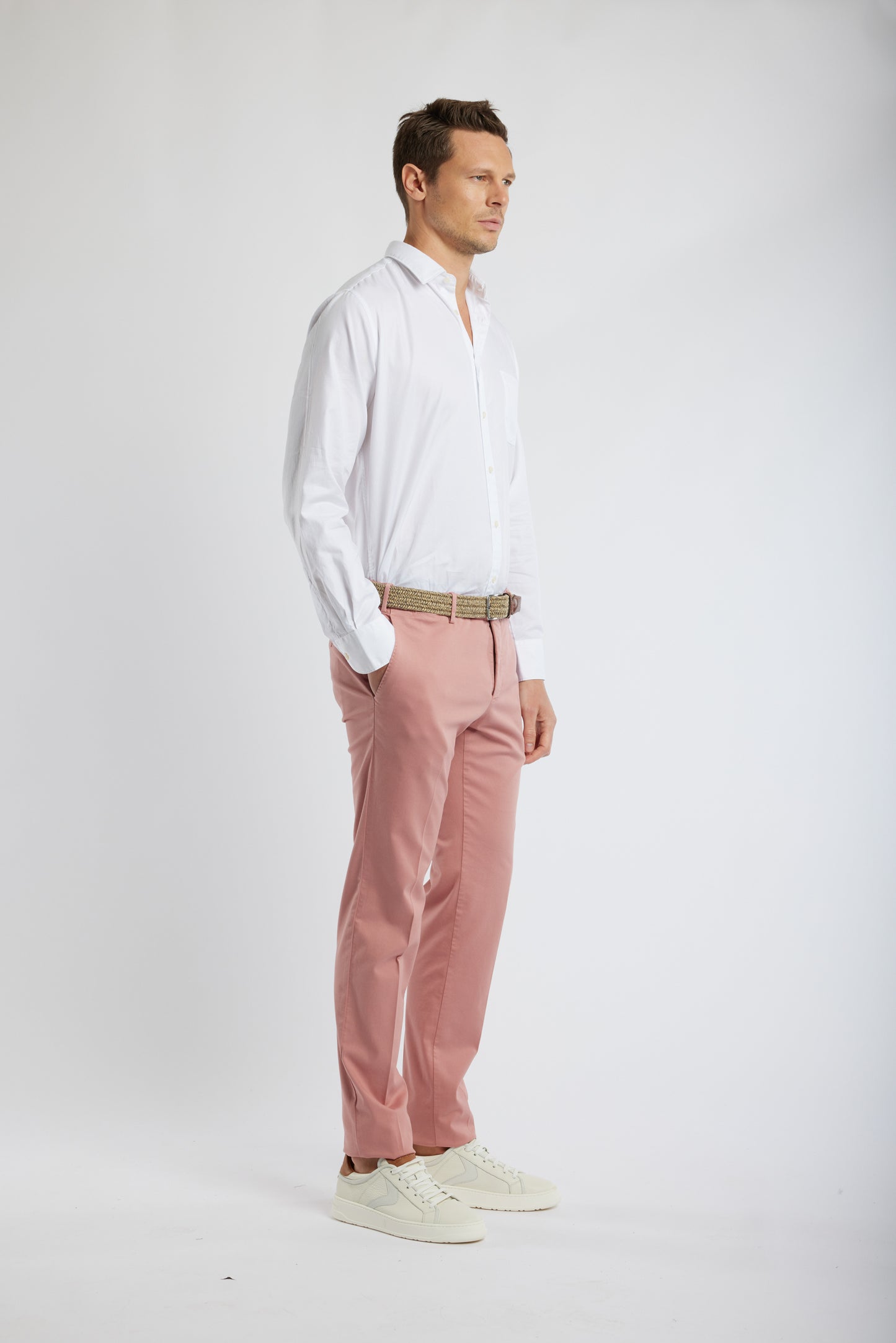 SUPER SLIM FIT LYOCELL VIEUX ROSE