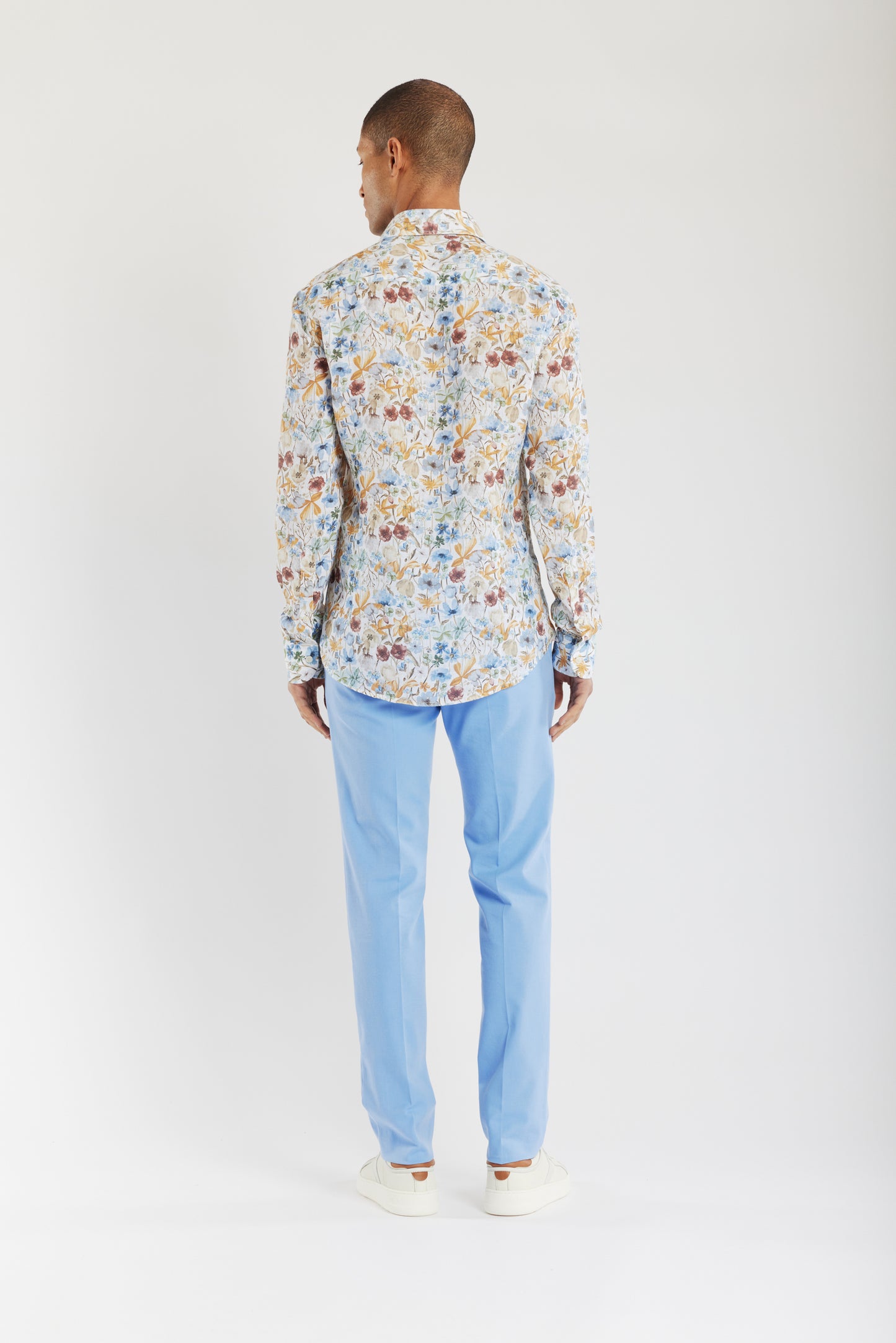 SUPER SLIM FIT EN PIQUÉ BLEUET