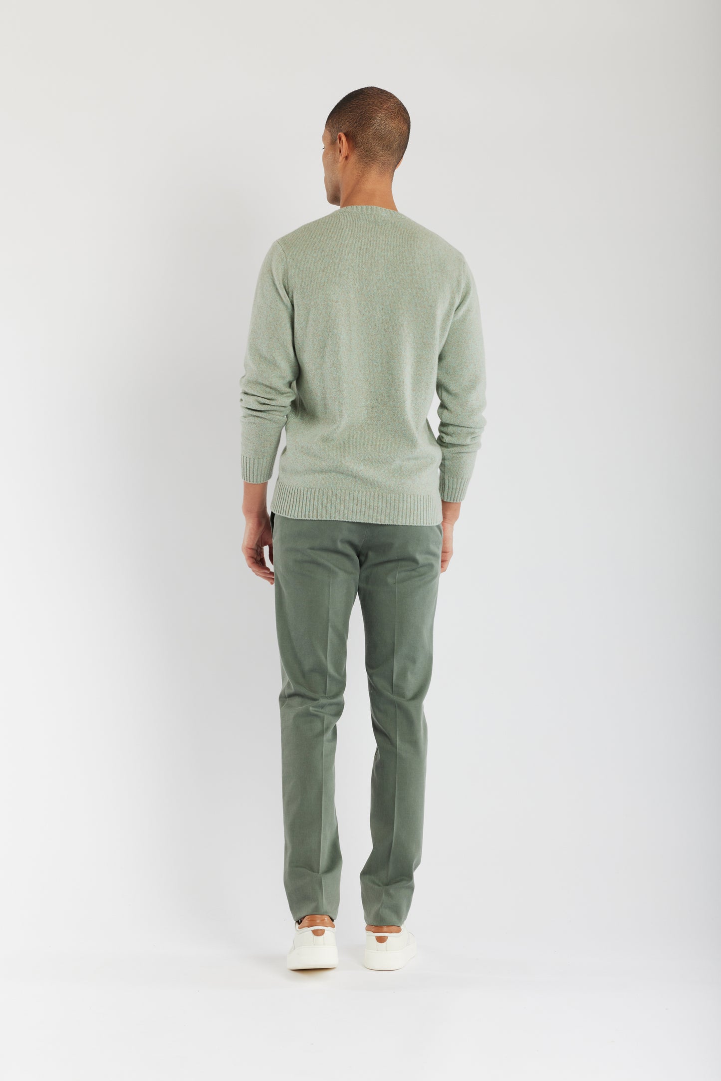 SUPER SLIM FIT EN PIQUÉ VERT DE GRIS