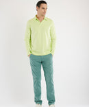POLO MANCHES LONGUES LIME