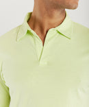 POLO MANCHES LONGUES LIME