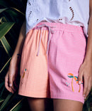 EMBROIDERED SHORTS TWO-COLOURED