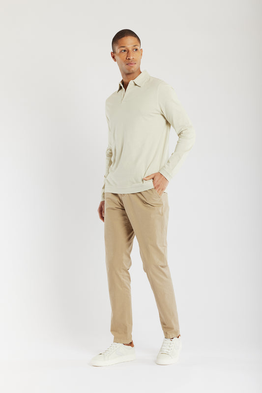 PANTALON RELAX POPELINE BEIGE