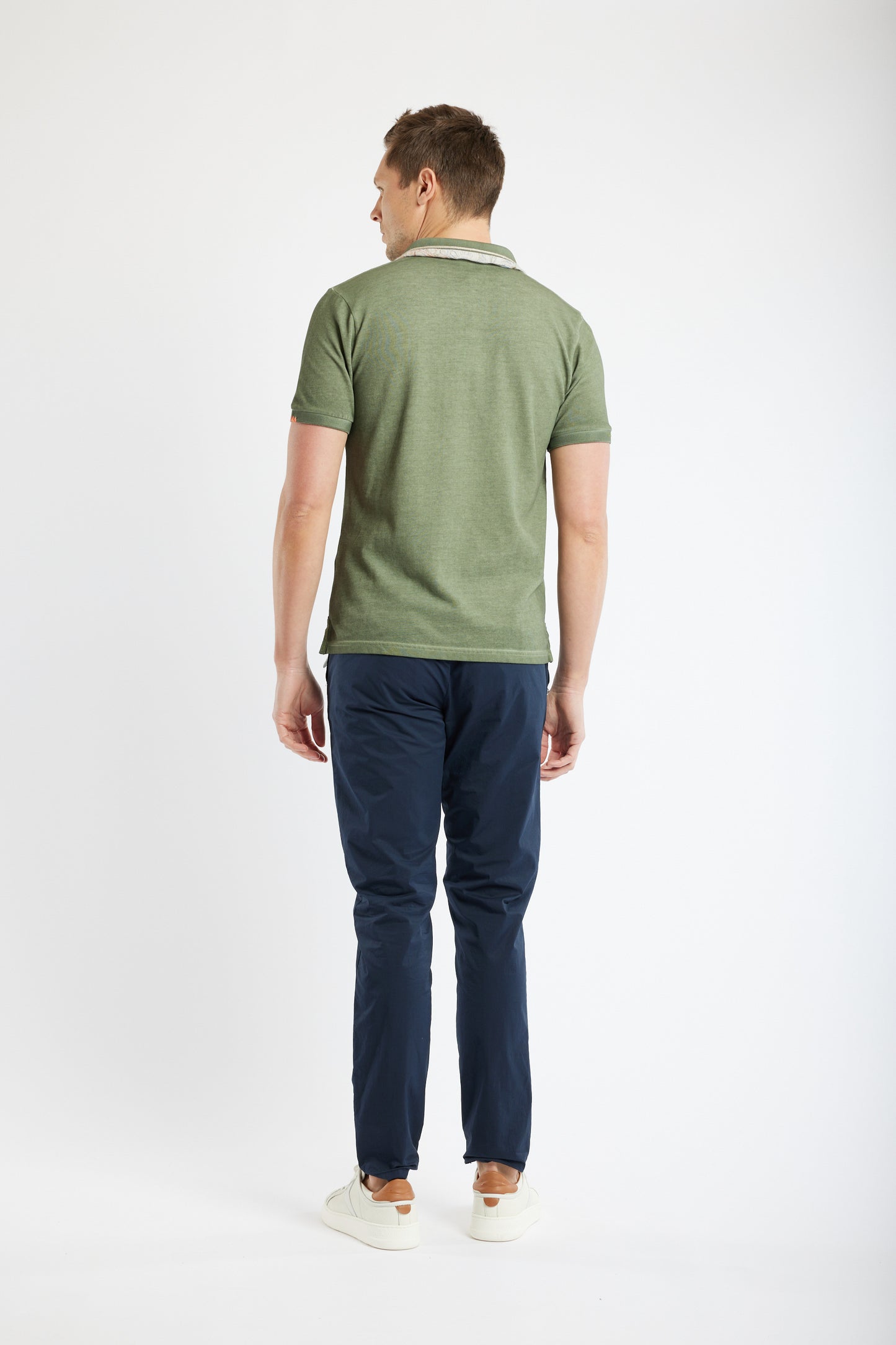 PANTALON RELAX EN POPELINE MARINE