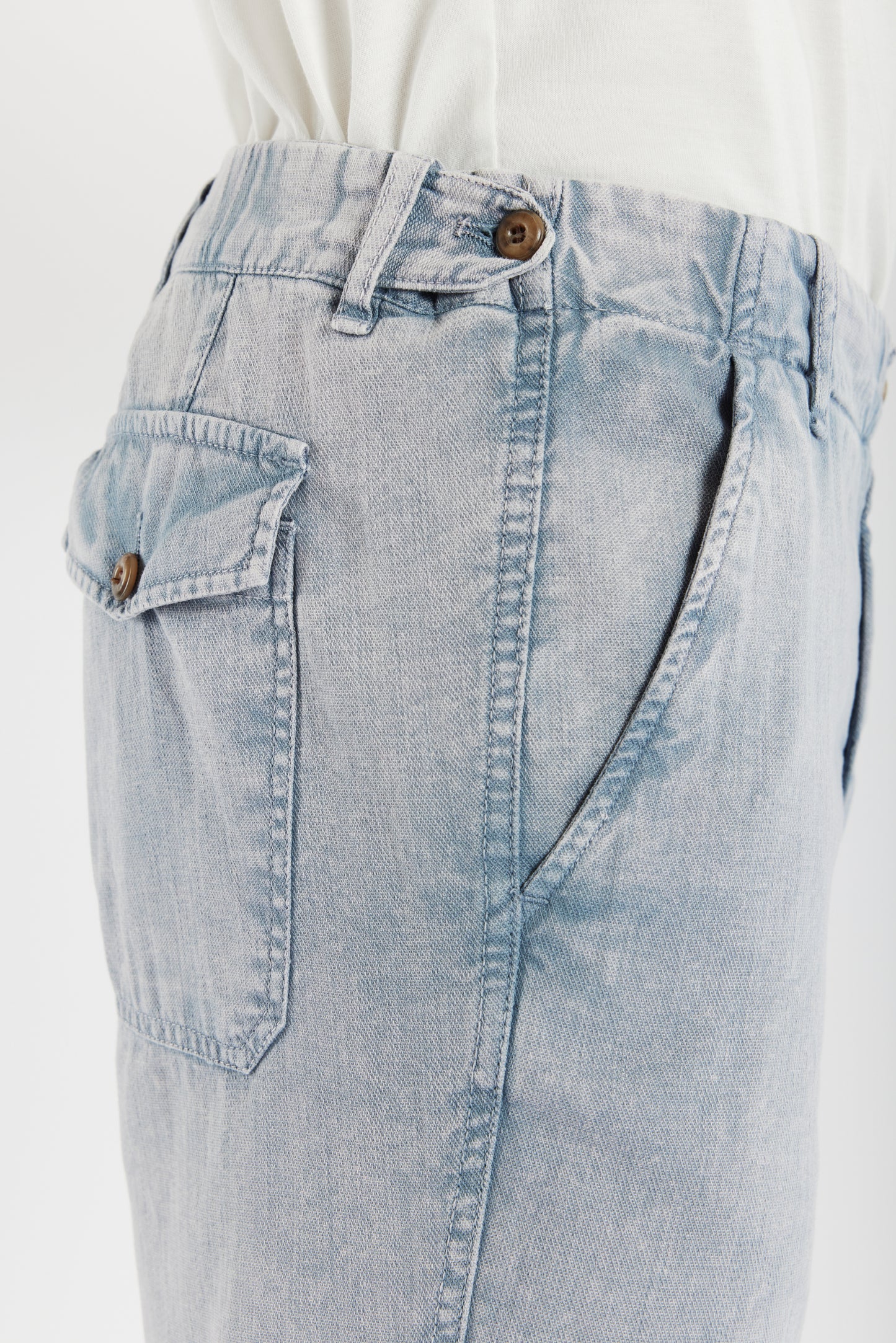 PANTALON DROIT CIEL GRISÉ