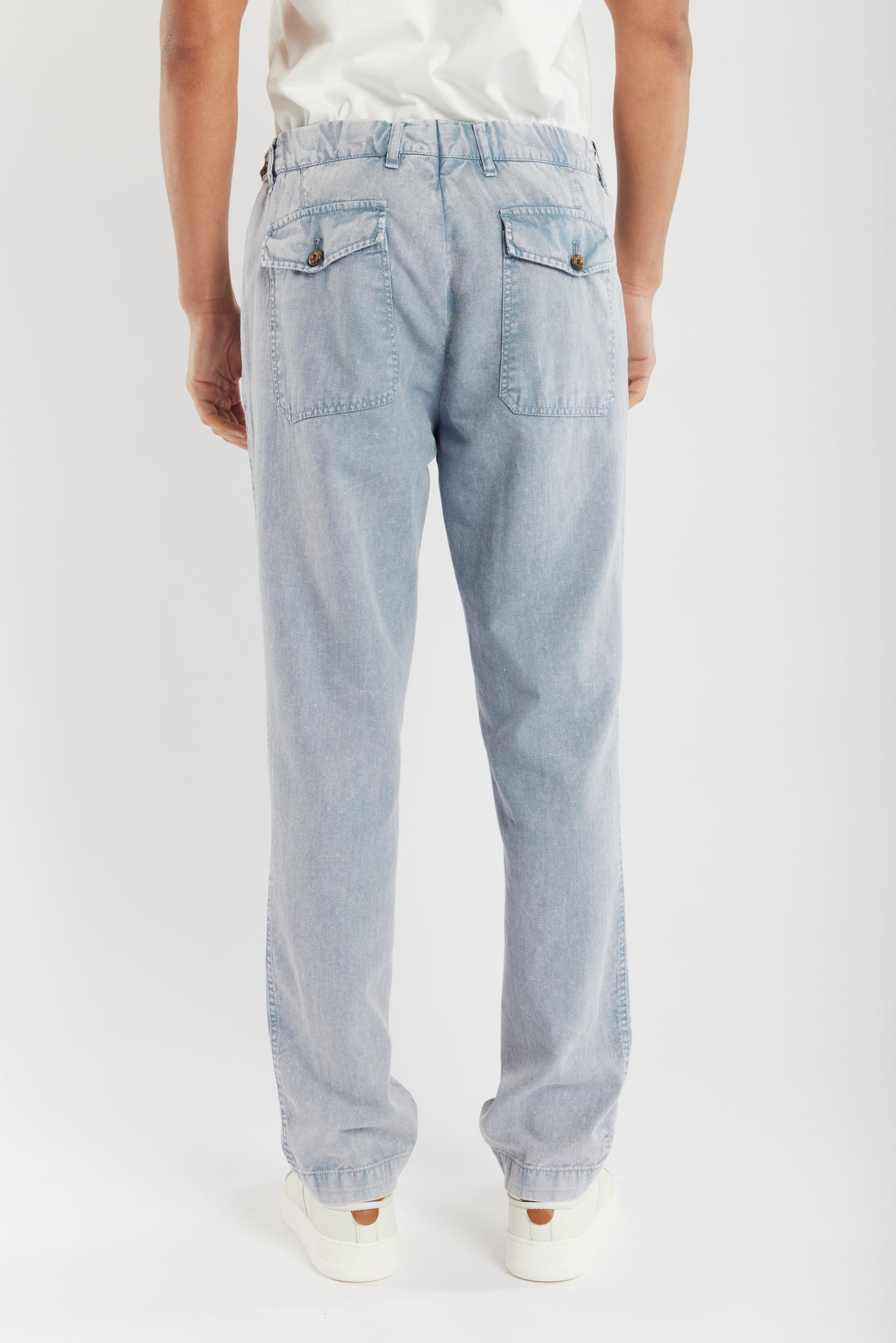 PANTALON DROIT CIEL GRISÉ
