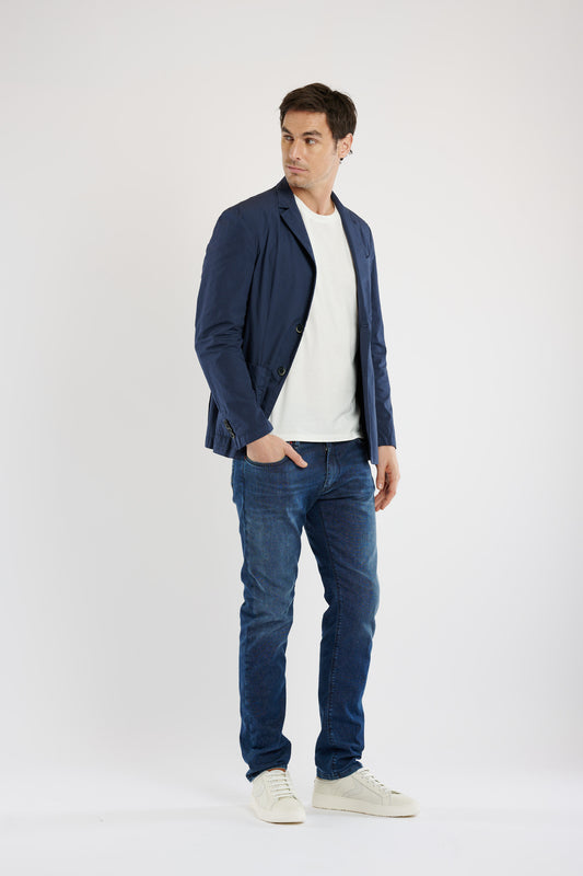 VESTE EN POPELINE STRETCH MARINE