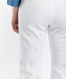 ENGLISH EMBROIDERY TROUSERS WHITE
