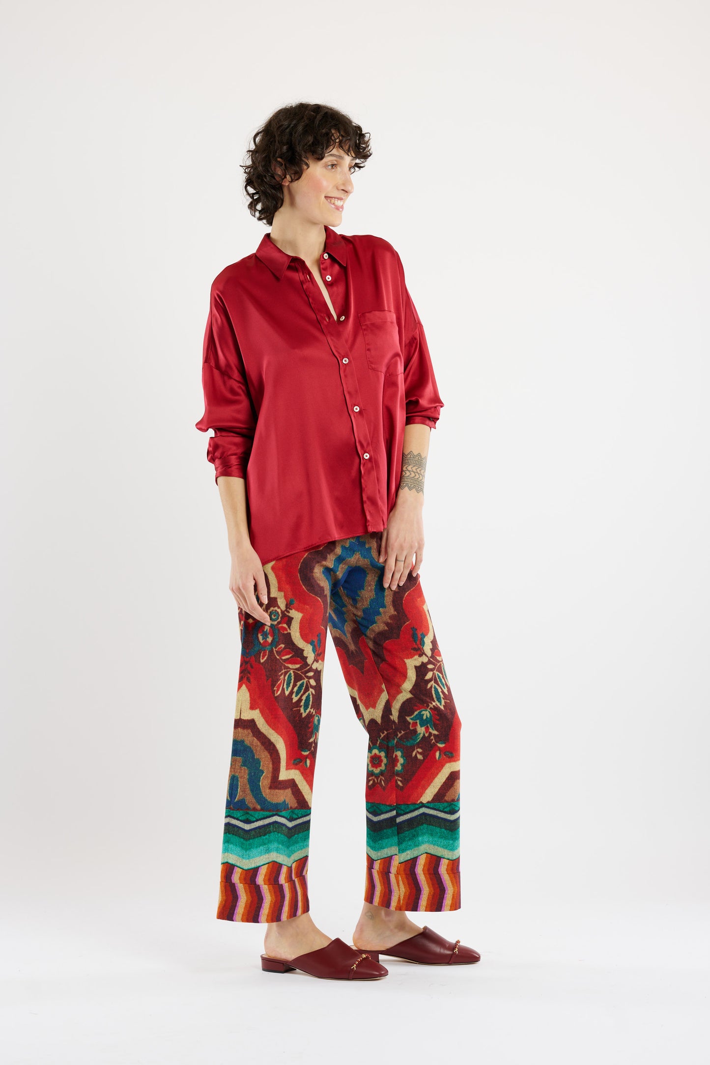 COLD WOOL TROUSERS ZIGZAG