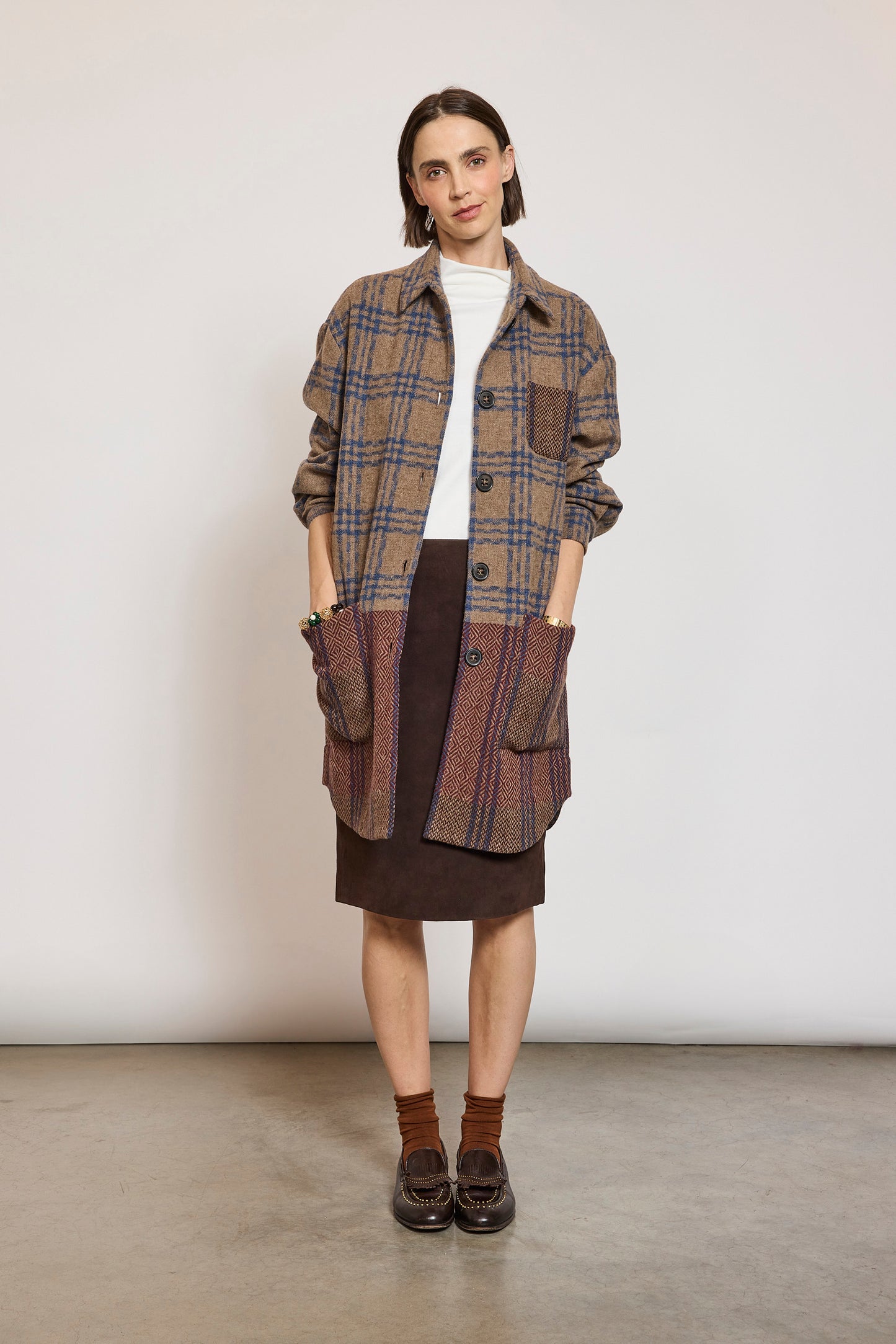 SURCHEMISE EN LAINE CARMIN