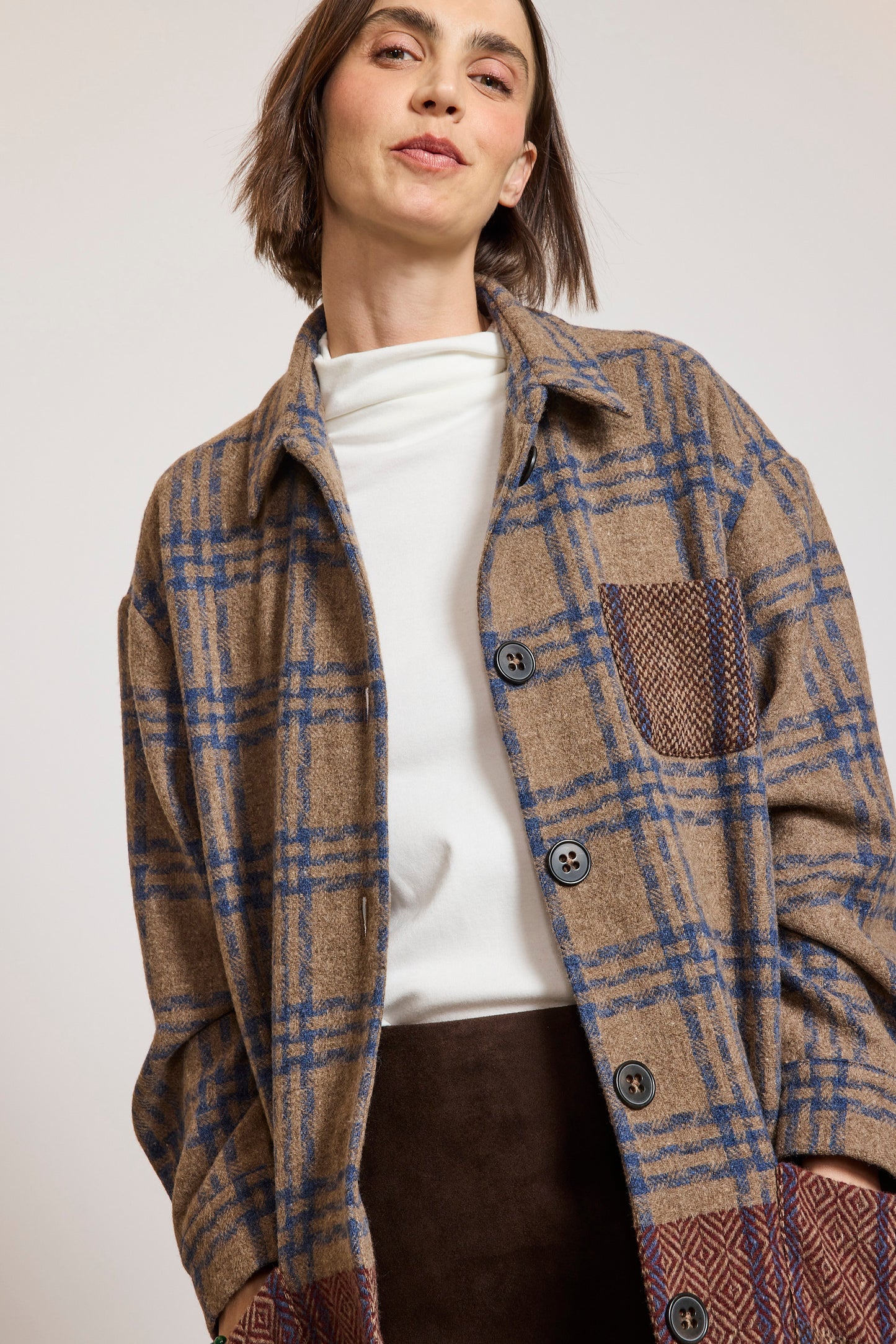 SURCHEMISE EN LAINE CARMIN