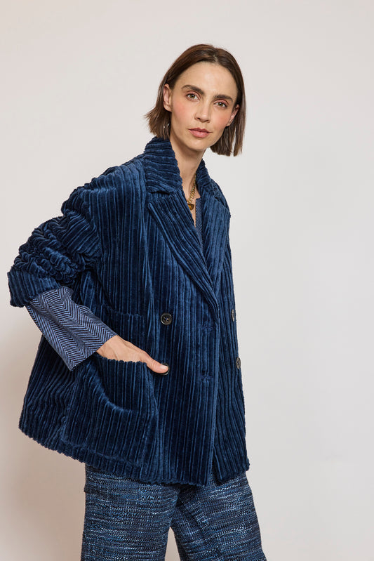 CABAN MAXI VELOURS JEAN