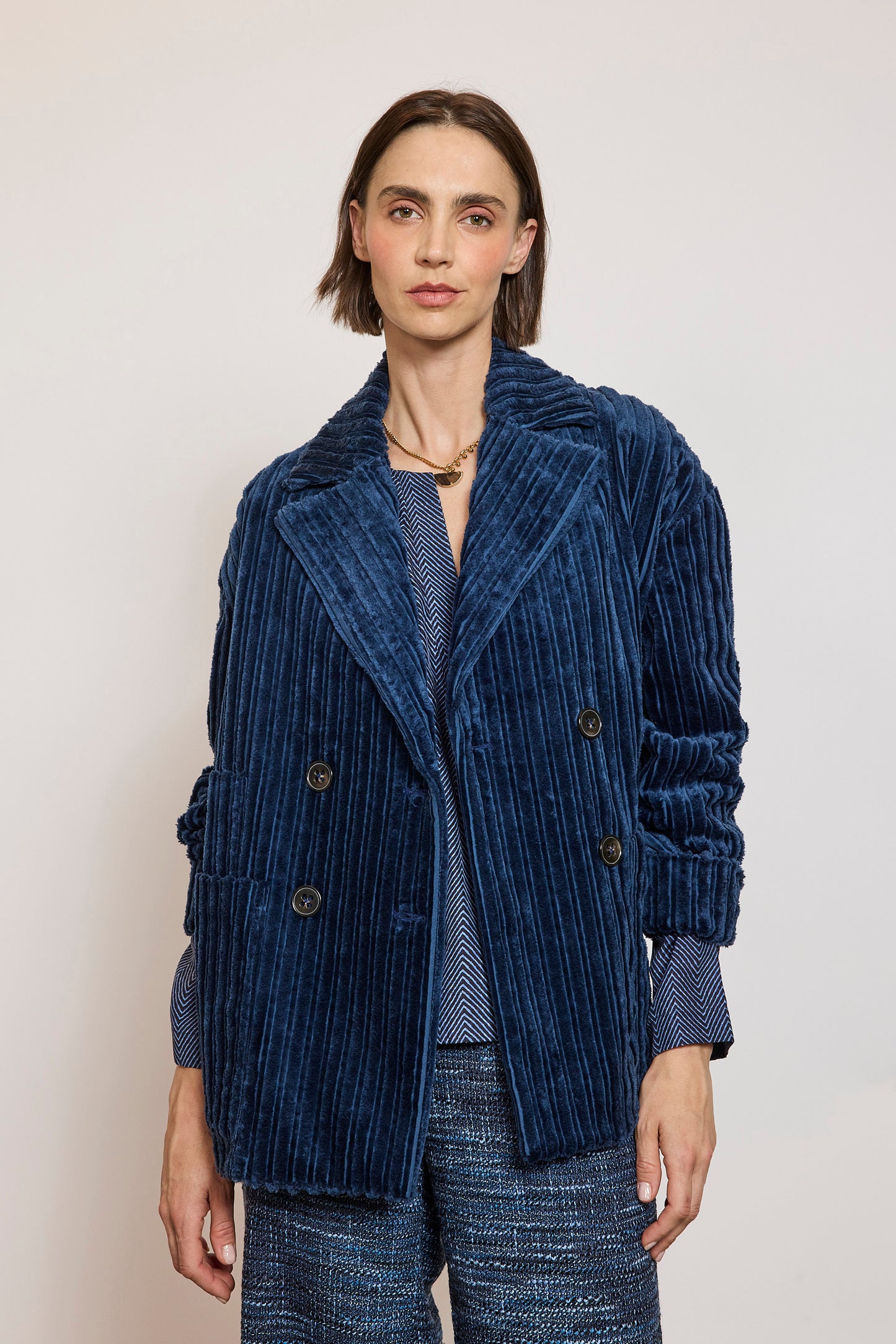 CABAN MAXI VELOURS JEAN