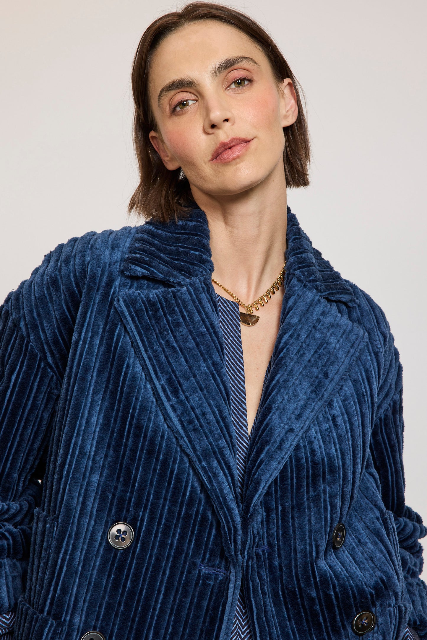 CABAN MAXI VELOURS JEAN