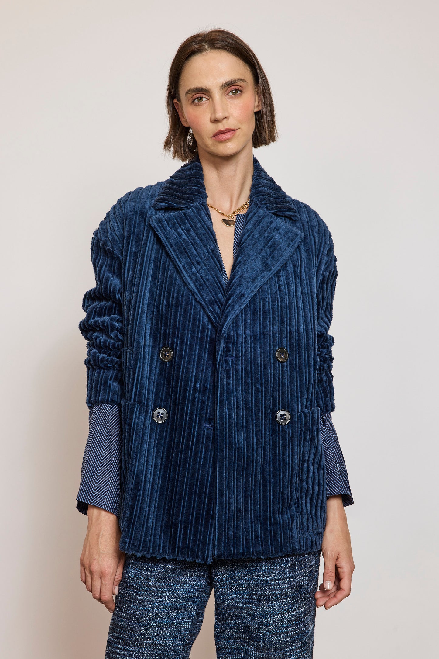 CABAN MAXI VELOURS JEAN