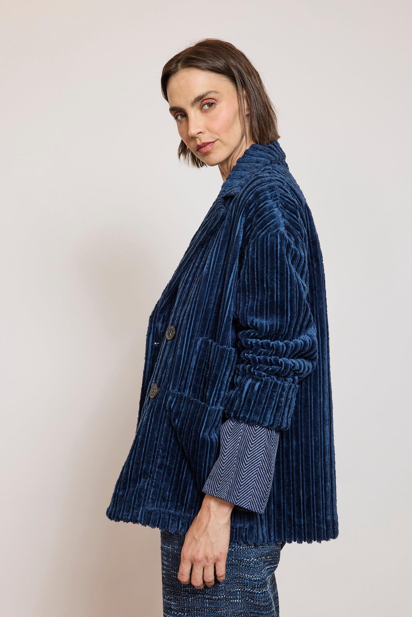 CABAN MAXI VELOURS JEAN