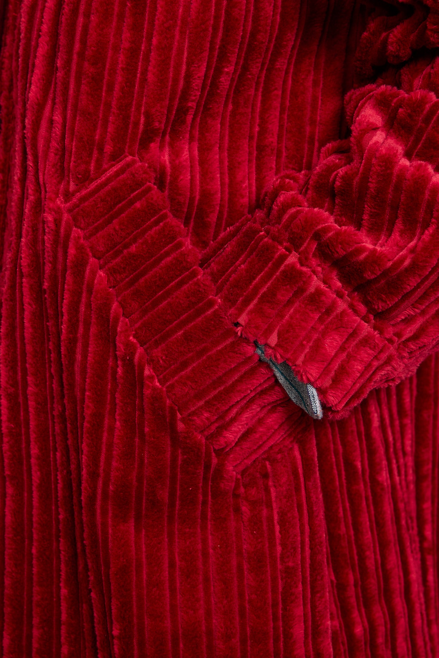 SURCHEMISE MAXI VELOURS FRAISE