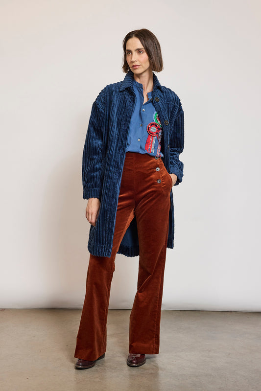 SURCHEMISE MAXI VELOURS JEAN