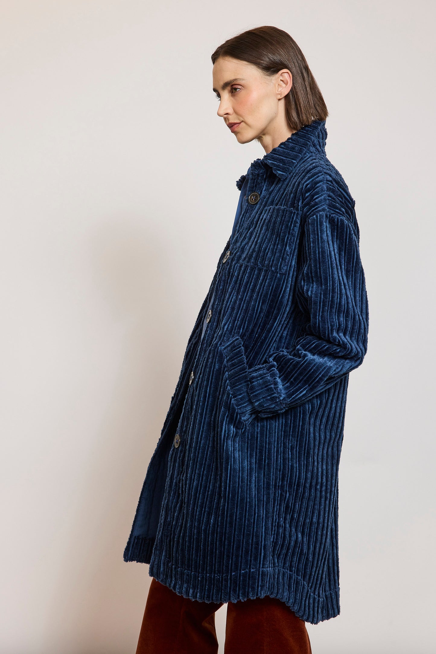 MAXI CORDUROY OVERSHIRT DENIM