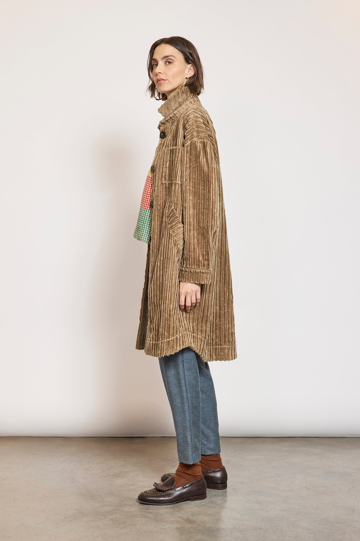 MAXI CORDUROY OVERSHIRT SAND