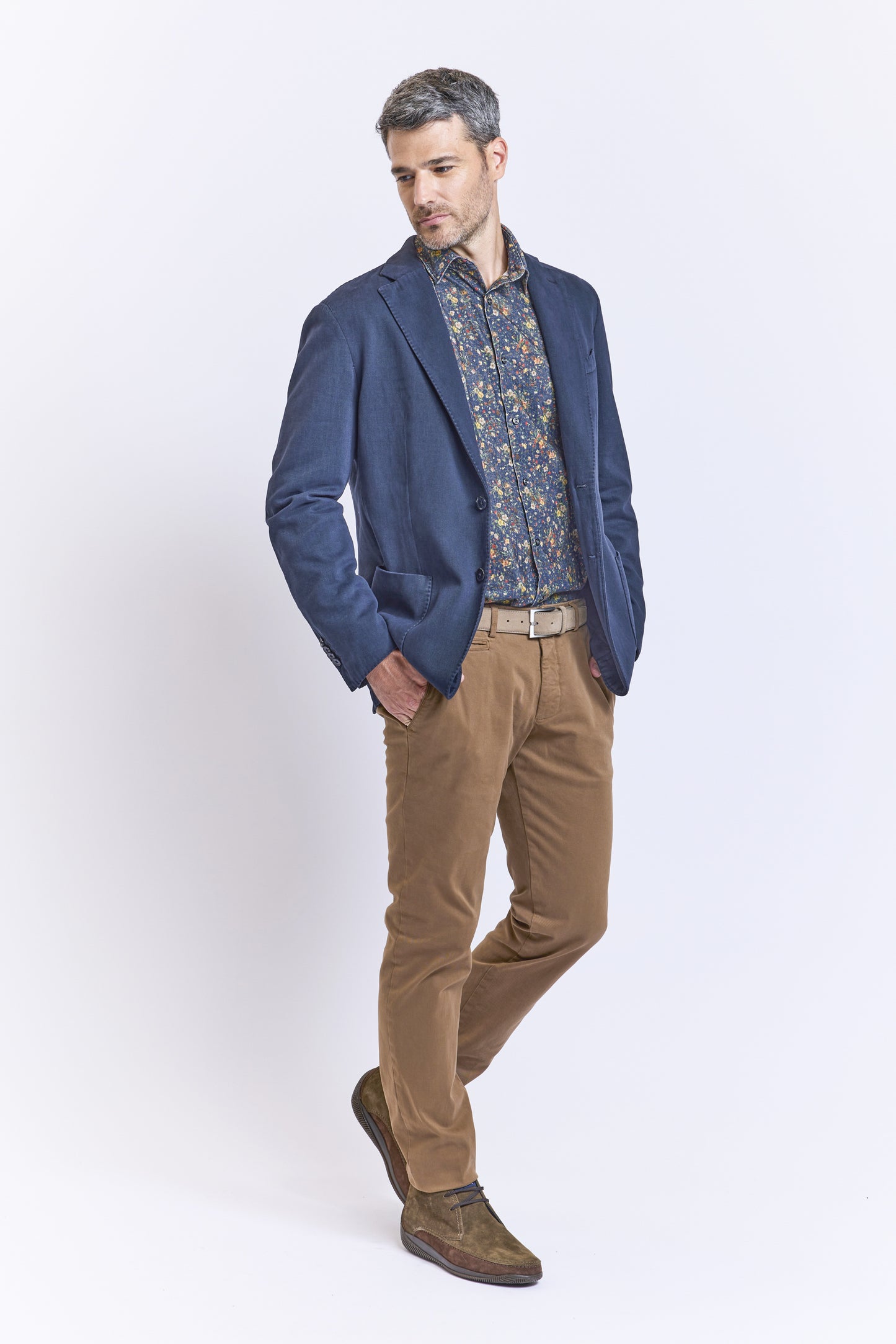 PANTALON GABARDINE MARRON