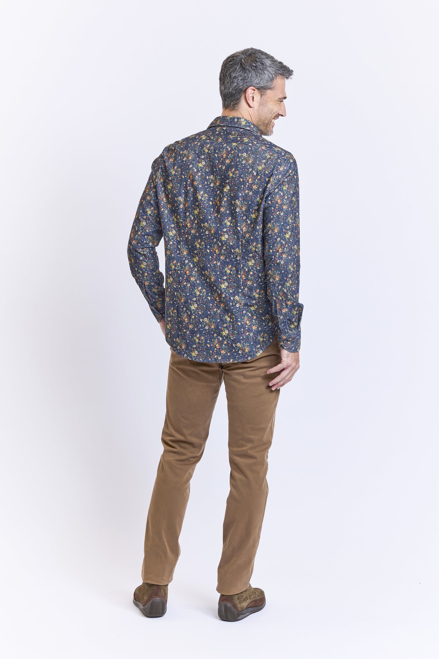 PANTALON GABARDINE MARRON