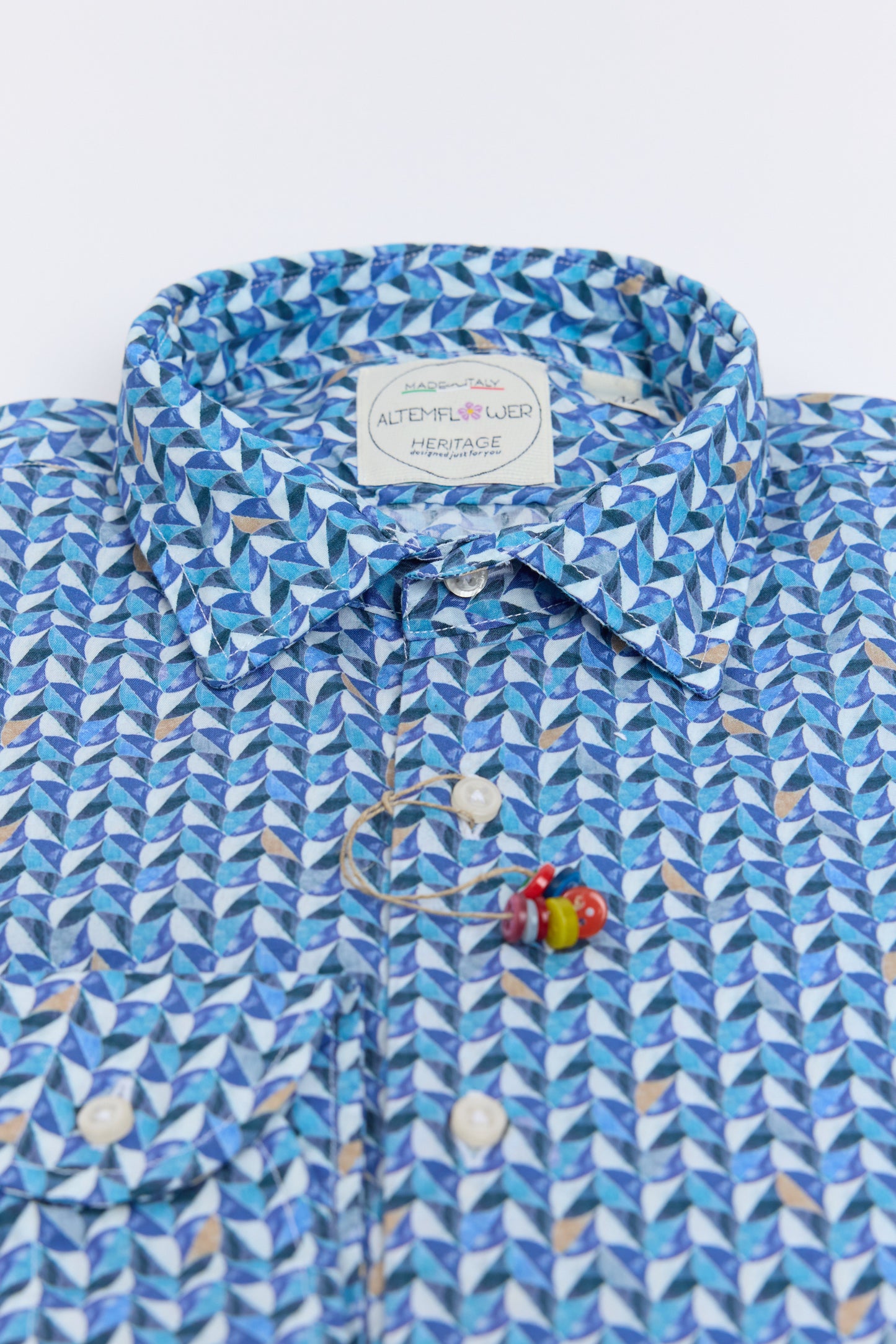 CHEMISE GÉOMÉTRIQUE BLEU