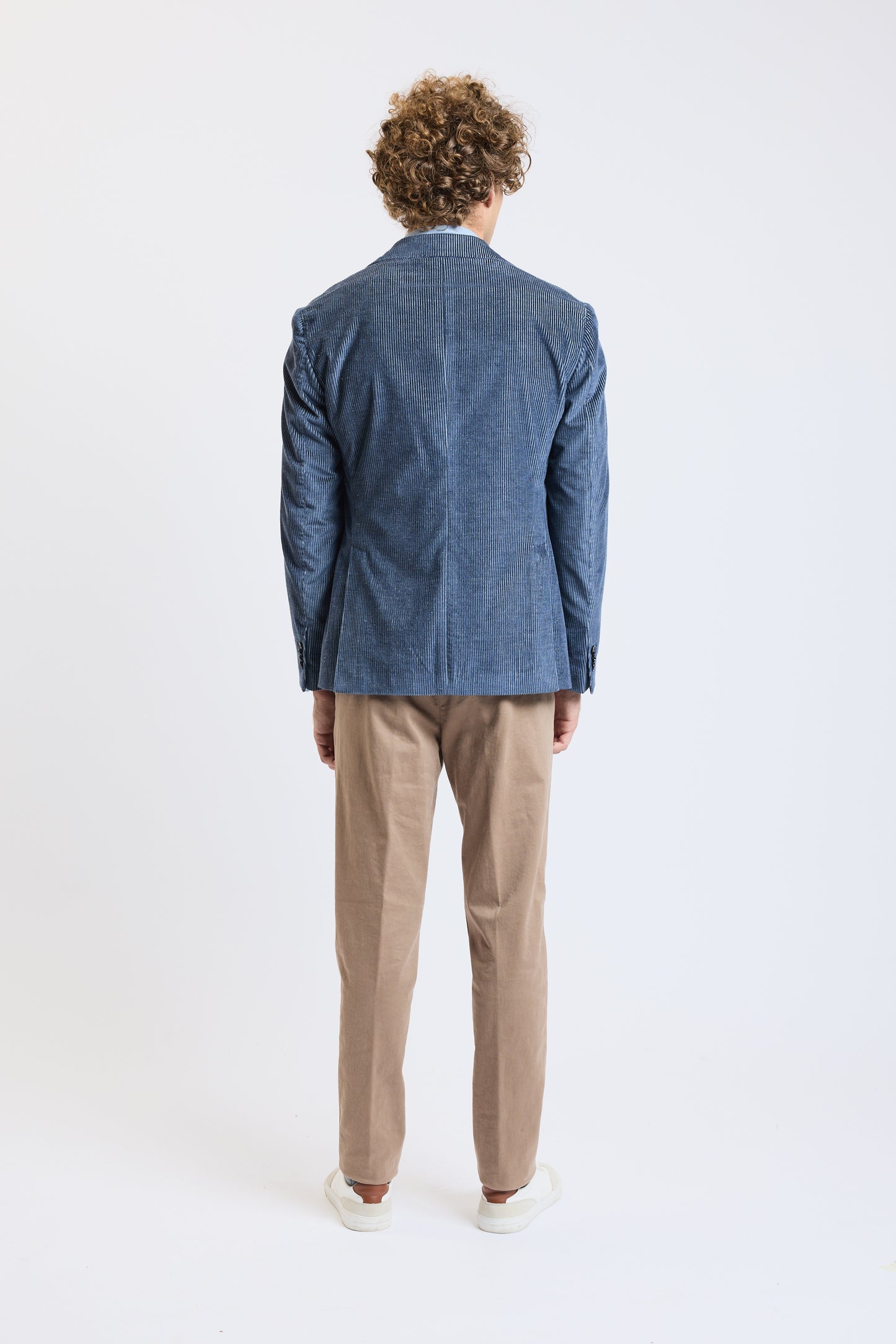 VESTE VELOURS INDIGO+BLEU CLAIR