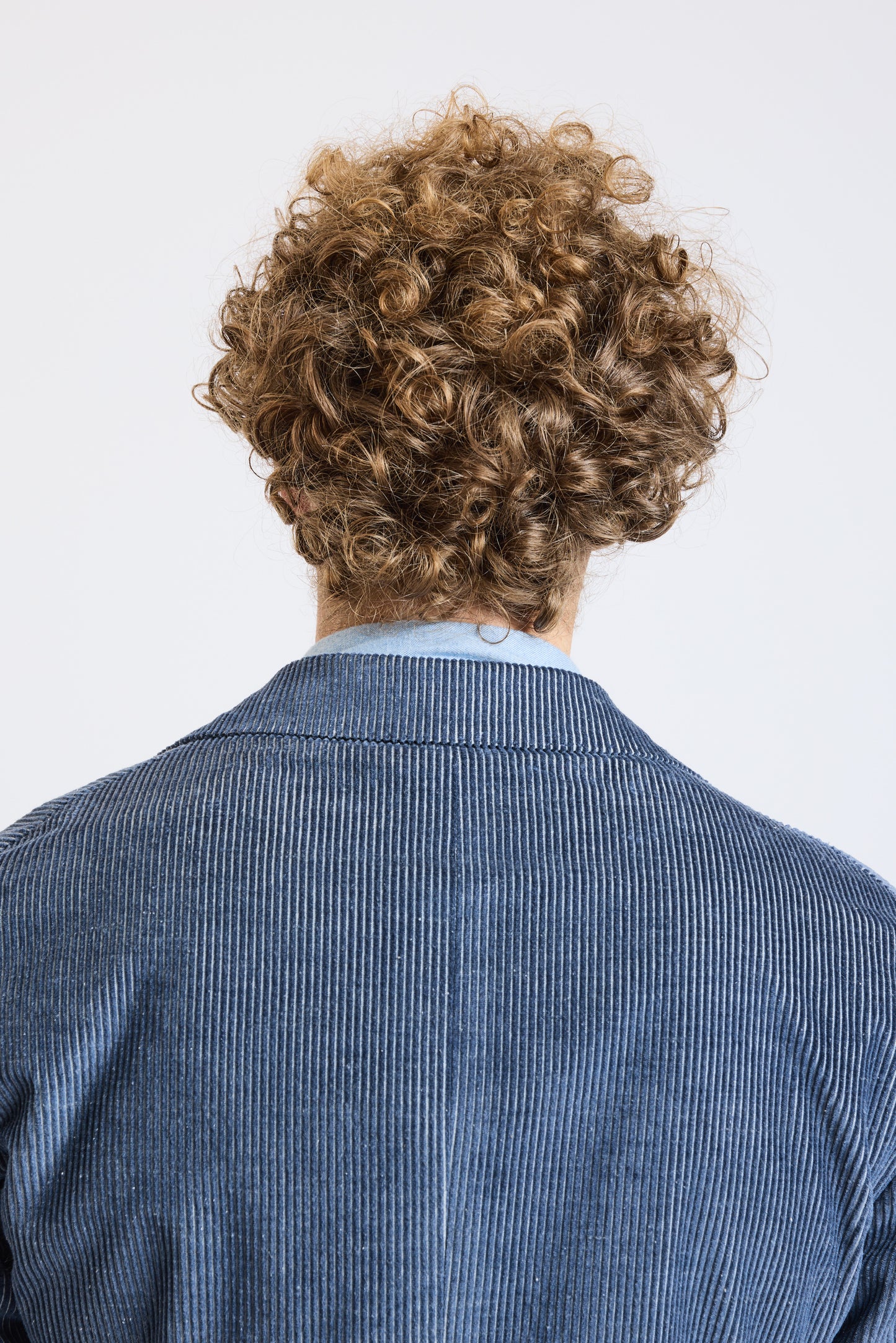 VESTE VELOURS INDIGO+BLEU CLAIR