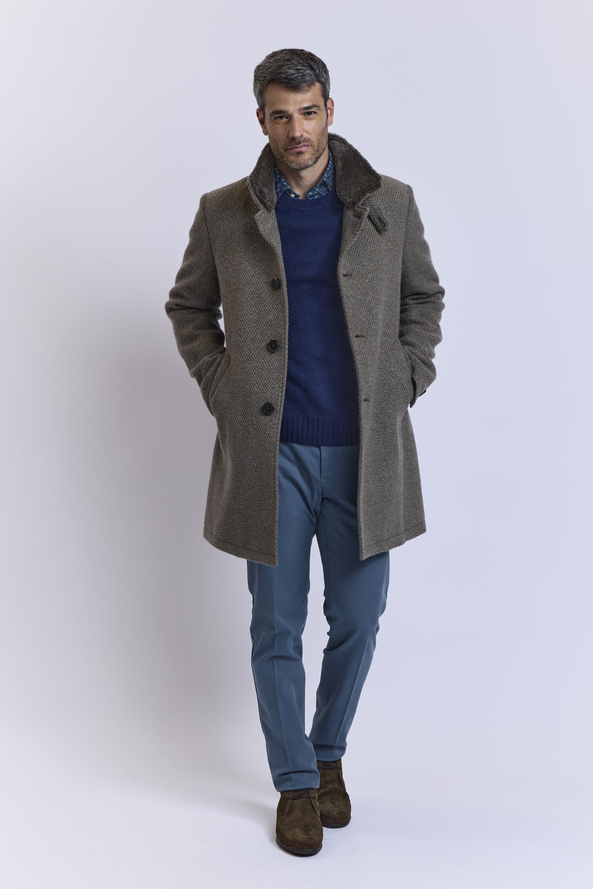 MANTEAU CAVIAR DE LAINE VERT Victoire Paris