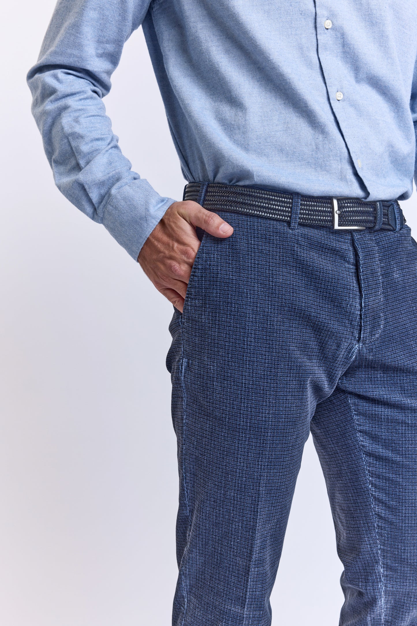 PANTALON VELOURS MARINE