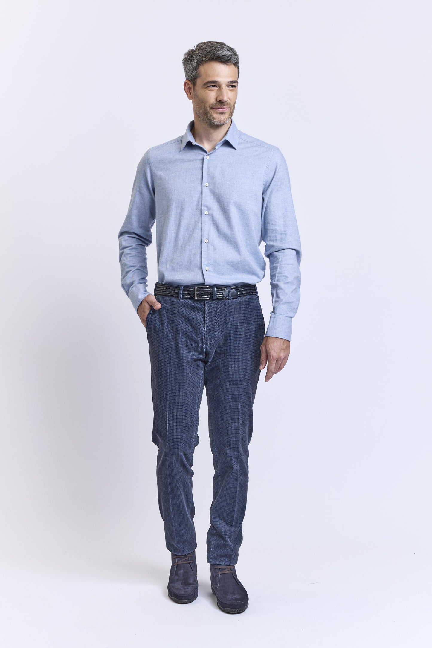 PANTALON VELOURS MARINE