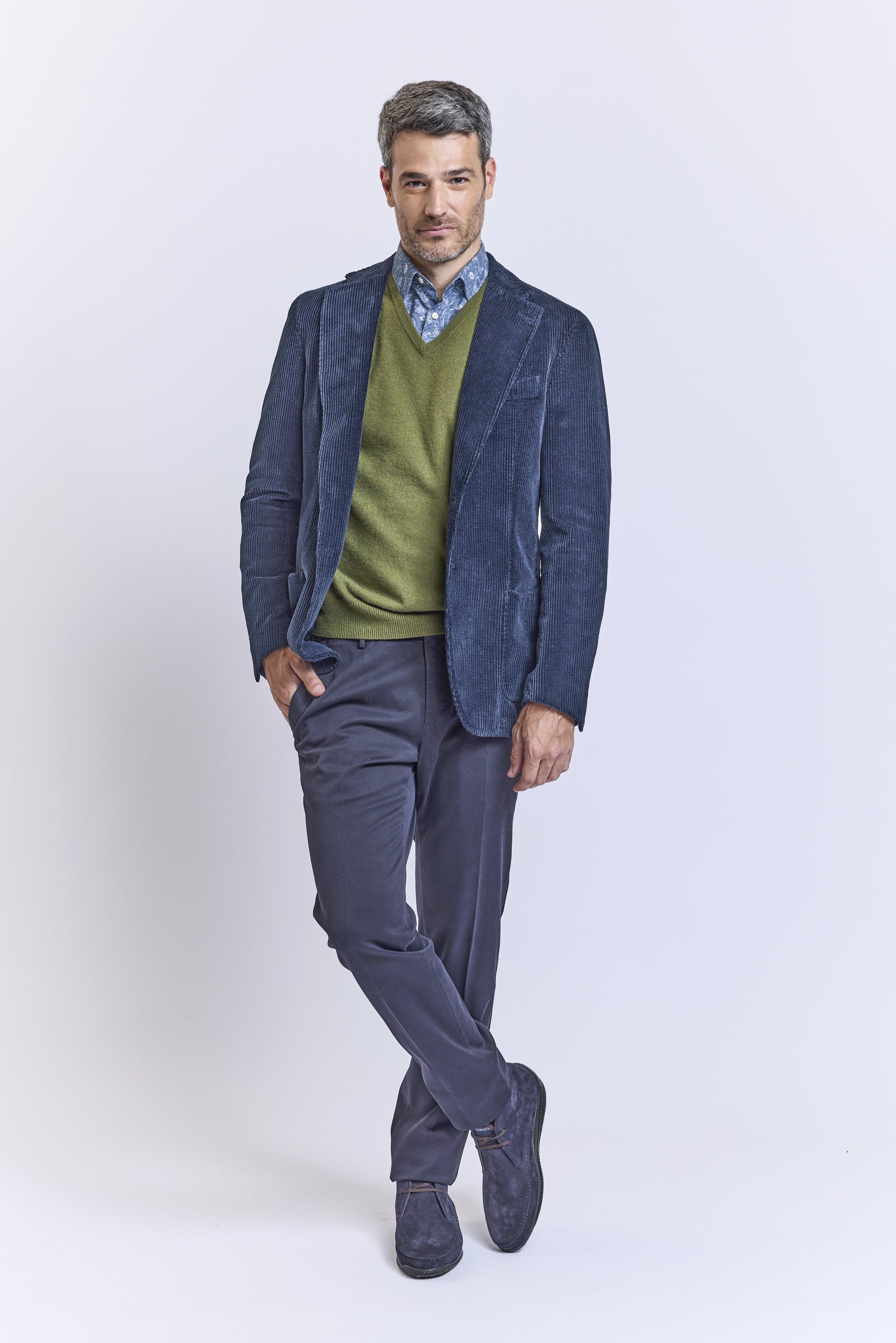 VESTE VELOURS GROSSES COTES MARINE Victoire Paris