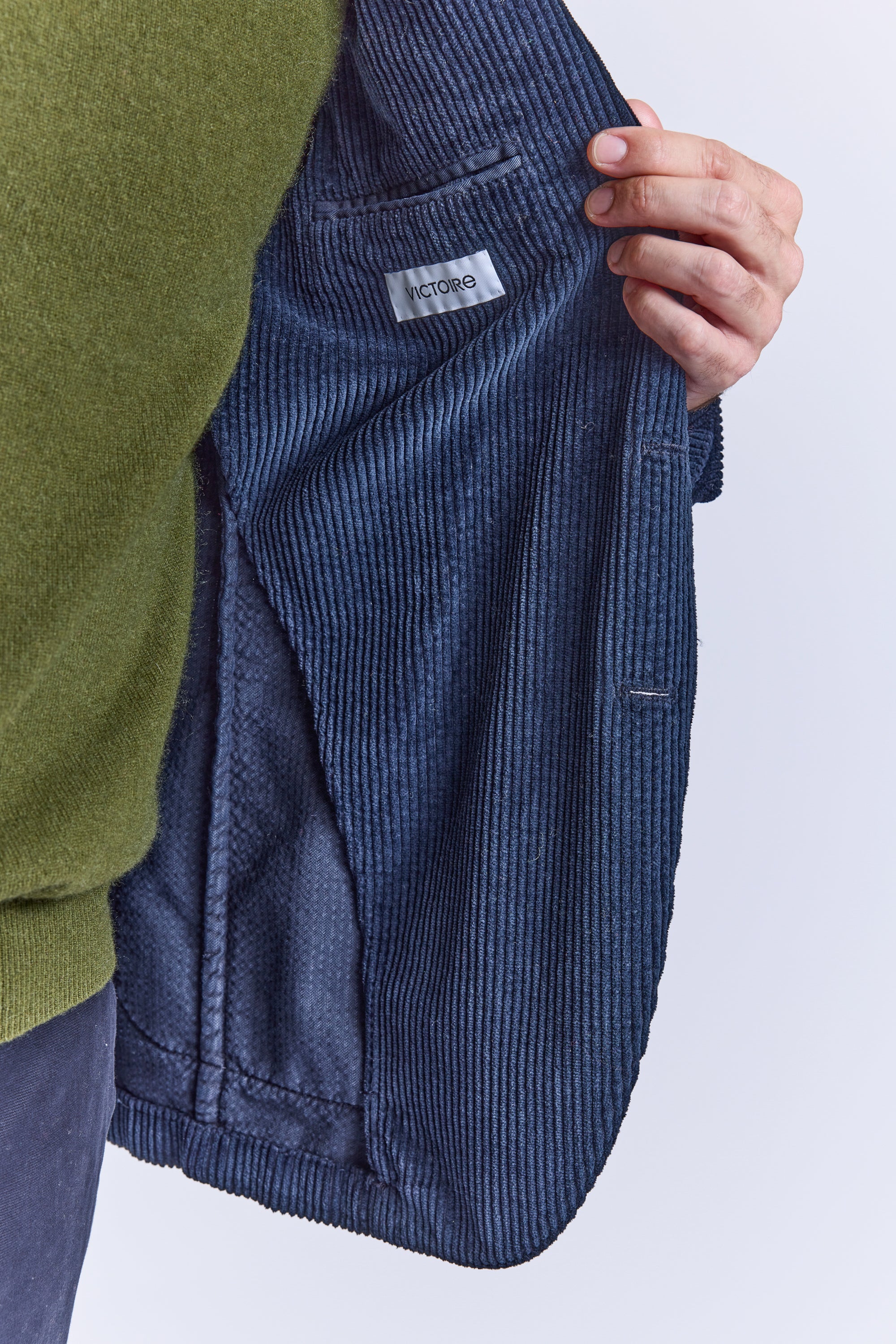 VESTE VELOURS GROSSES COTES MARINE Victoire Paris