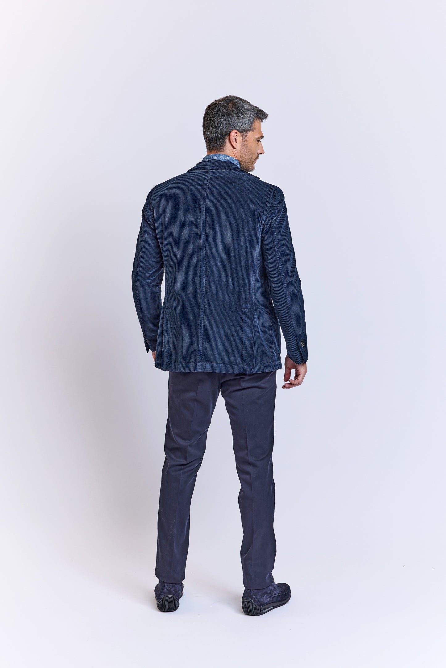 VESTE VELOURS GROSSES CÔTES MARINE