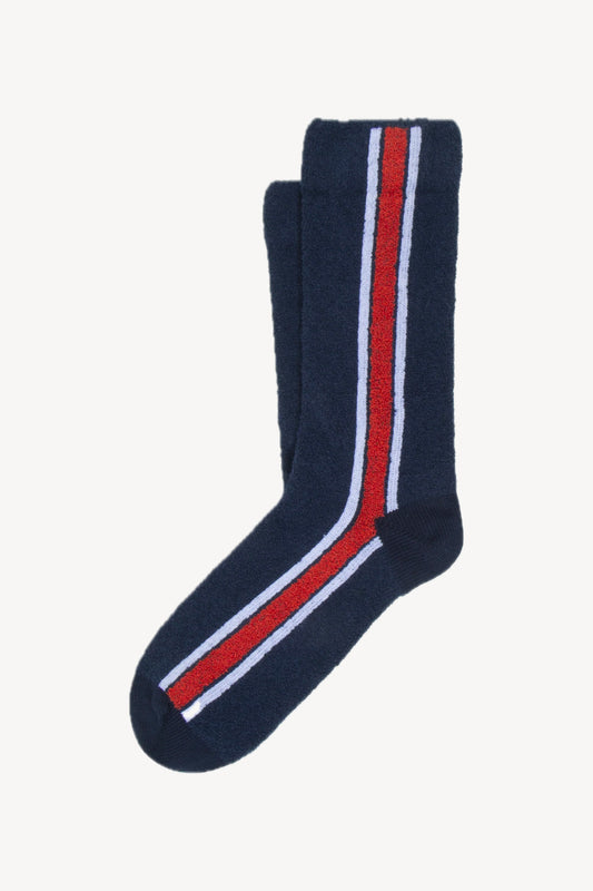 CHAUSSETTES ÉPONGE RAYURES ORANGE