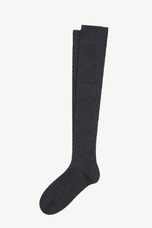 LONG WOOL SOCKS ANTHRACITE