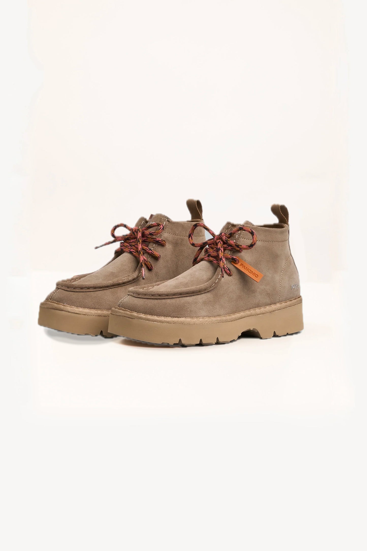 SUEDE LACE-UP BOOTS TAUPE