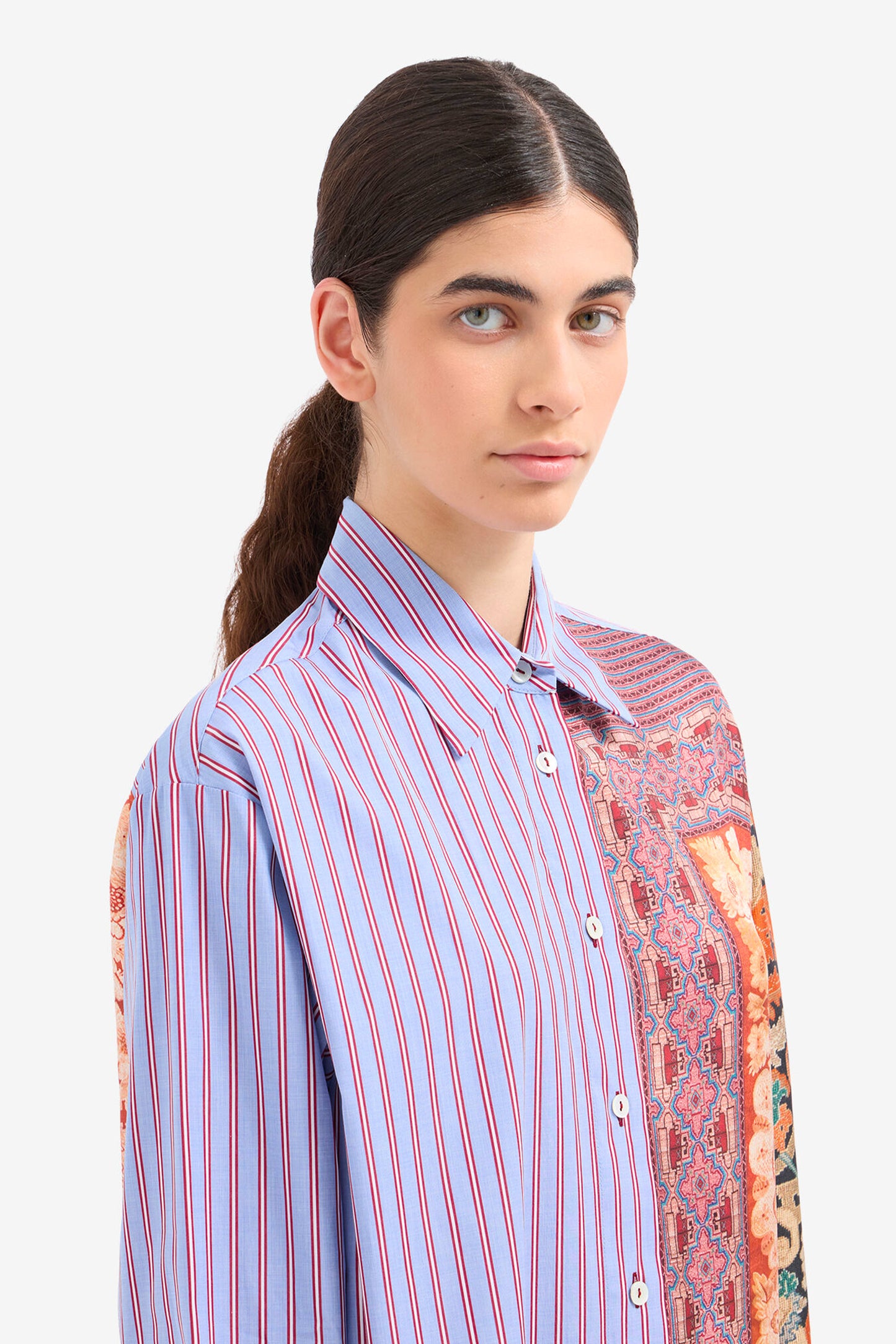 PATCH SILK DRESS PINK