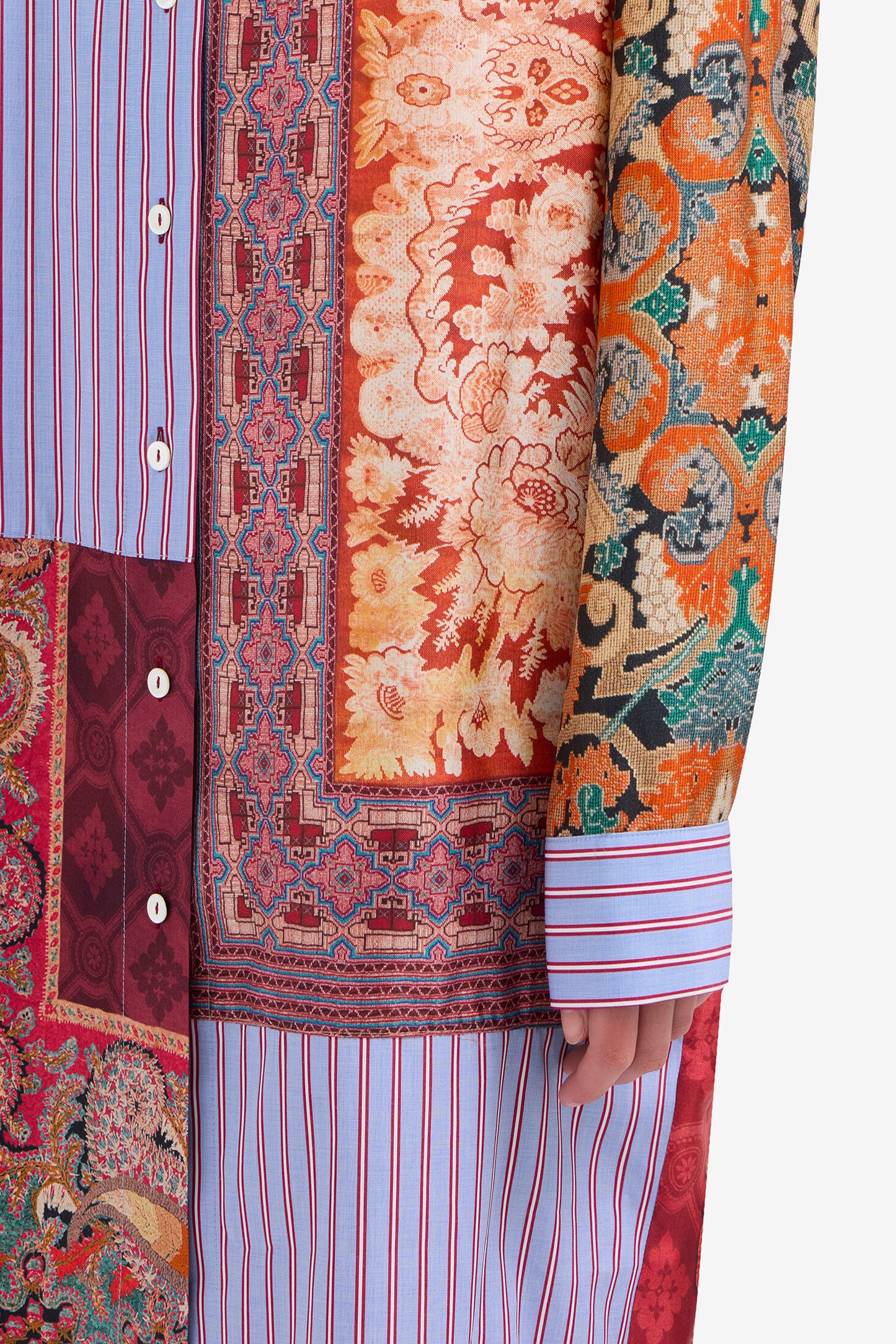 PATCH SILK DRESS PINK