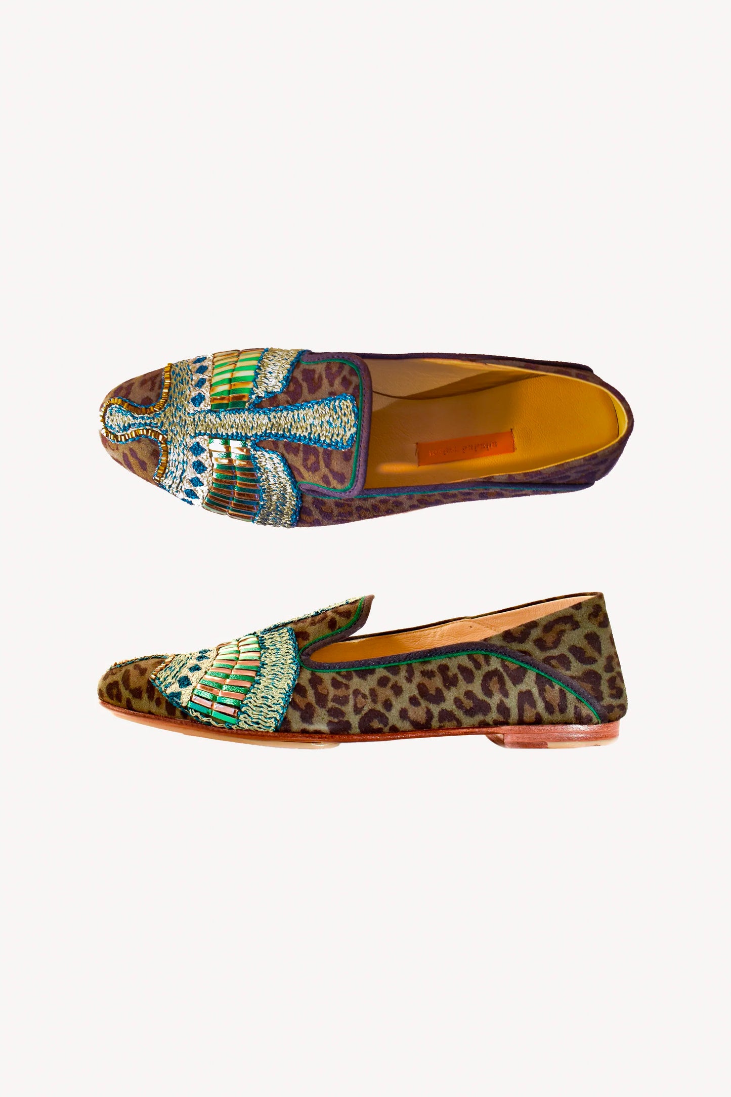 EMBROIDERED LOAFERS LEOPARD