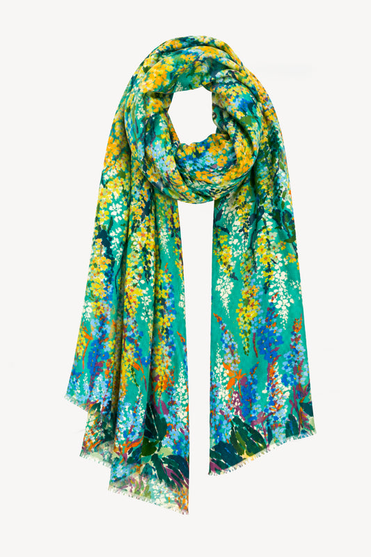 WOOL SCARF GARDEN GREEN