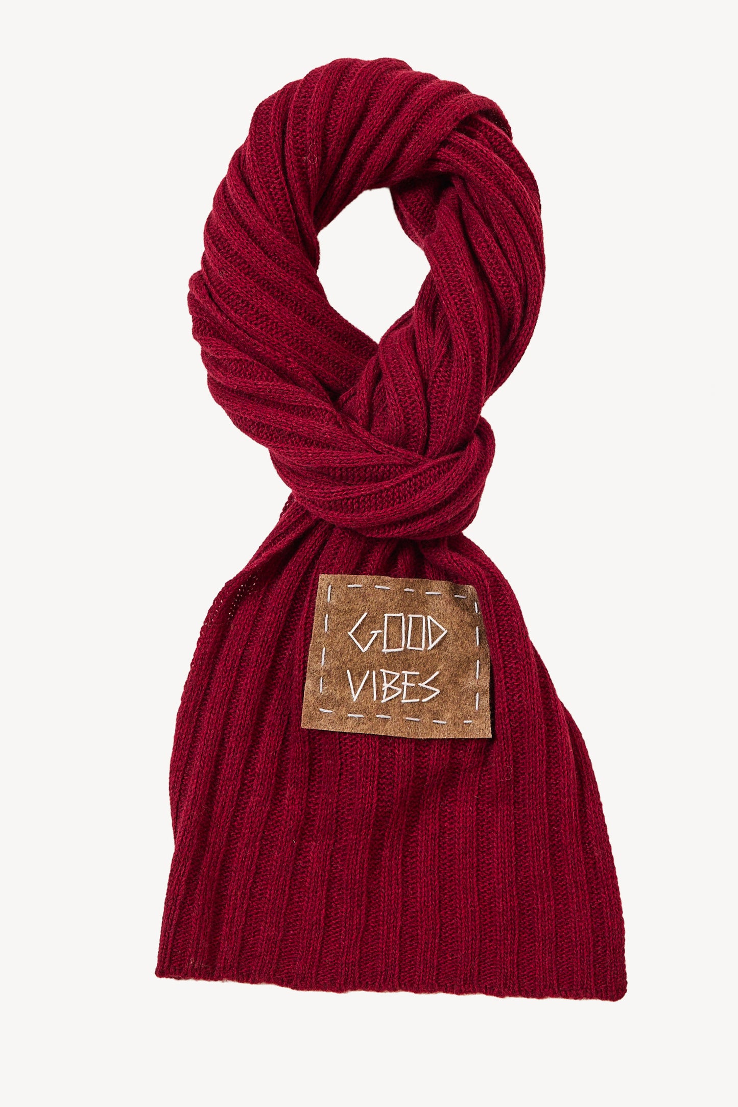 ÉCHARPE BRODÉE BORDEAUX