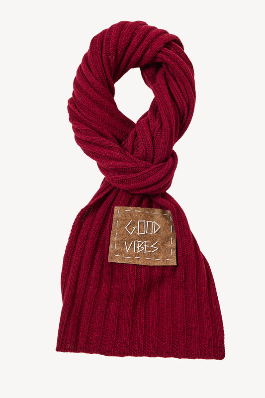 ÉCHARPE BRODÉE BORDEAUX