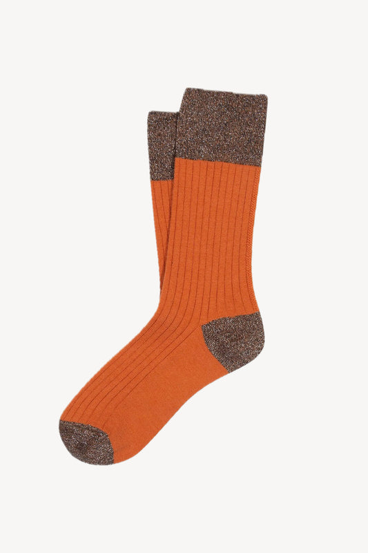 CHAUSSETTES BANDE LUREX ORANGE