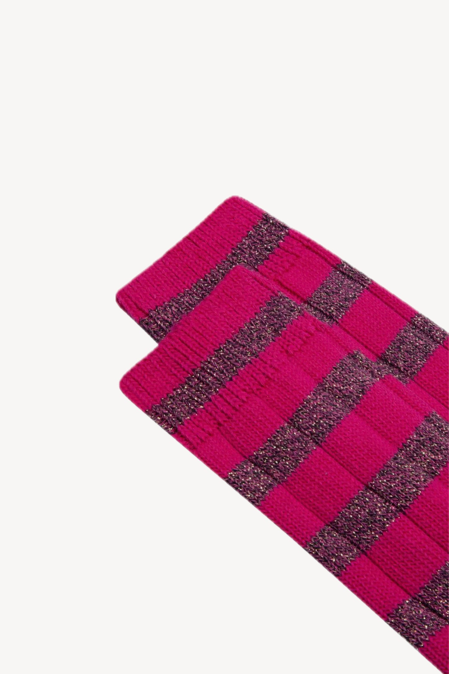 LUREX STRIPED SOCKS FUSCHIA