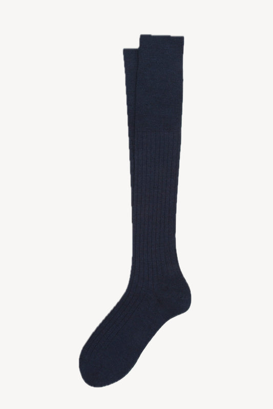 CHAUSSETTES LONGUES LAINE MARINE