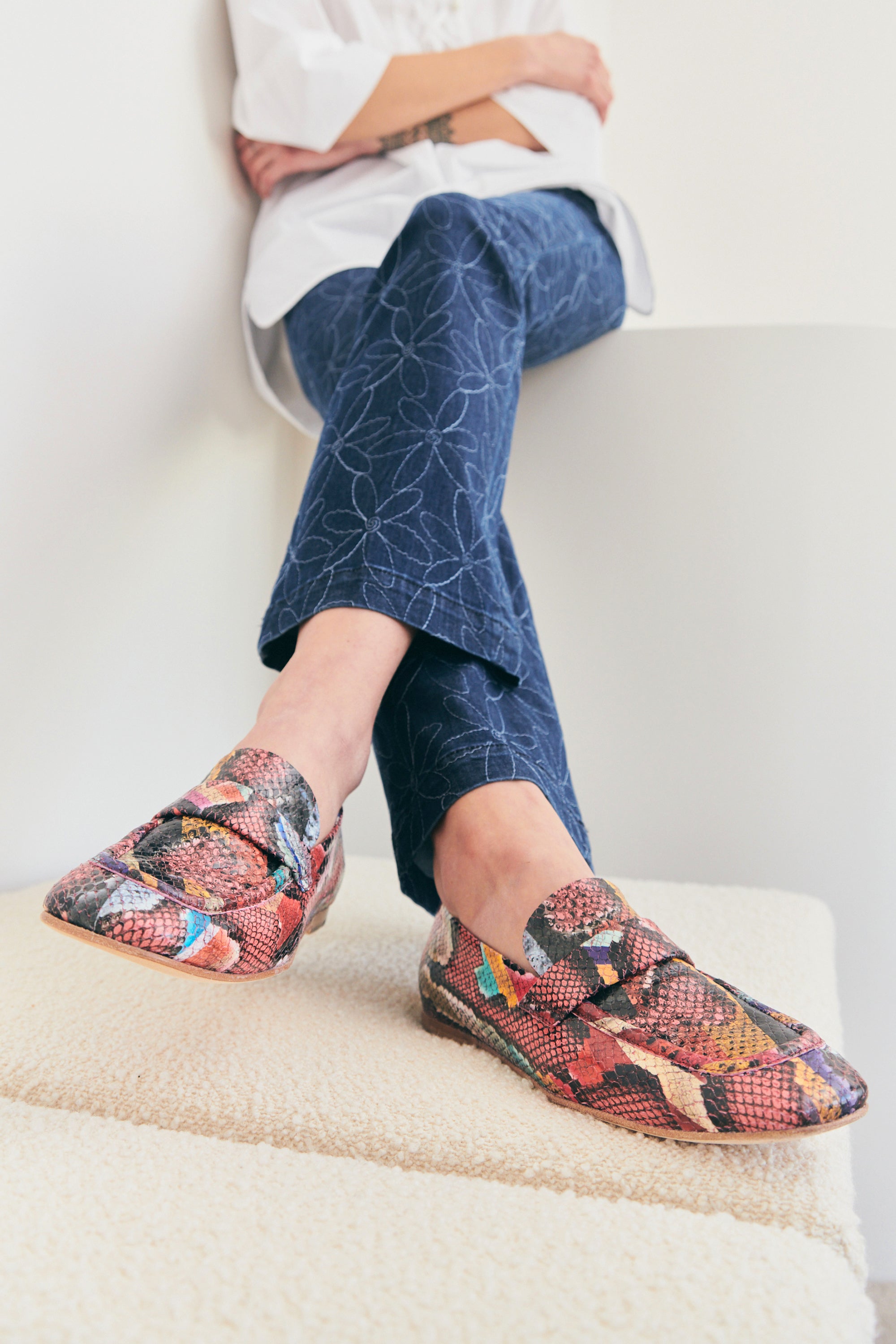 Mocassin femme python cheap